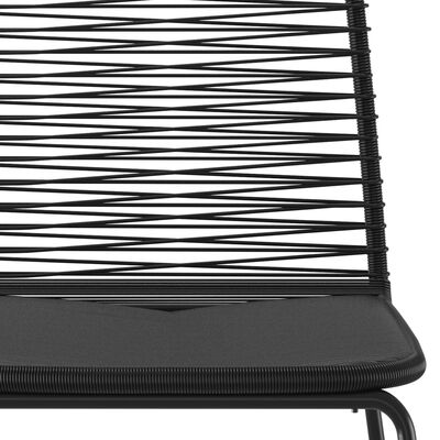 vidaXL Chaises d'extérieur lot de 6 Résine tressée Noir