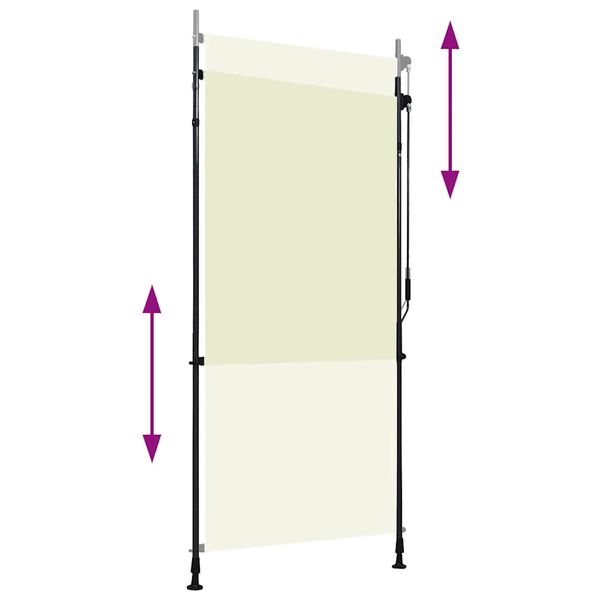 vidaXL Store roulant d'extérieur 100 x 270 cm Crème