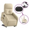 vidaXL Fauteuil inclinable de massage électrique crème tissu