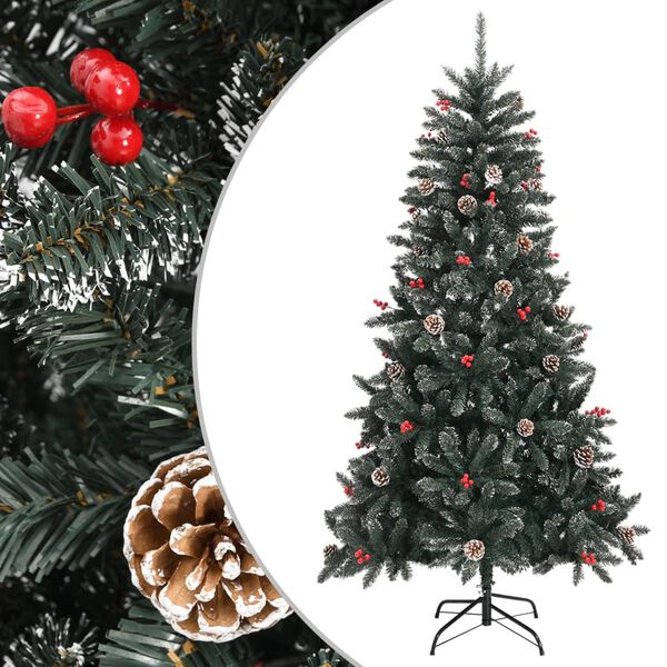 vidaXL Sapin de No&euml;l artificiel avec support Vert 180 cm PVC