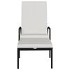 vidaXL Chaises longues avec repose-pied 2 pcs R&eacute;sine tress&eacute;e Noir