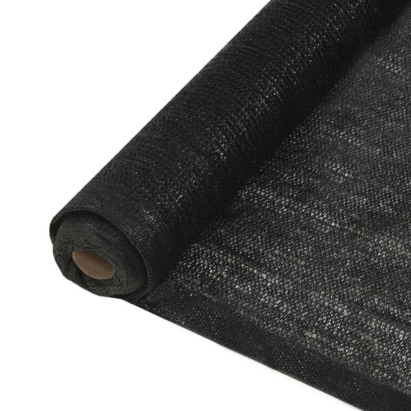 vidaXL Filet brise-vue PEHD 1 x 25 m Noir