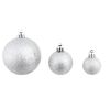 vidaXL Ensemble de boules de No&euml;l 100 pcs 3/4/6 cm Argent&eacute;