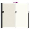 vidaXL Auvent latéral rétractable crème 180x600 cm