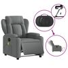 vidaXL Fauteuil inclinable de massage &eacute;lectrique gris fonc&eacute; tissu