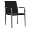 vidaXL Chaises de jardin avec coussins lot de 4 noir 56x59x84 cm rotin