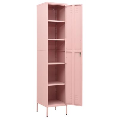 vidaXL Armoire à casiers Rose 35x46x180 cm Acier