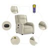 vidaXL Fauteuil inclinable de massage &eacute;lectrique cr&egrave;me similicuir
