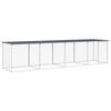 vidaXL Poulailler avec toit anthracite 403x98x90 cm acier galvanis&eacute;
