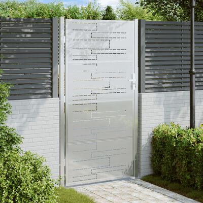 vidaXL Portail de jardin 100x200 cm acier inoxydable