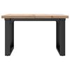 vidaXL Table basse cadre en O 60x60x40,5cm bois de pin massif et acier