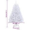 vidaXL Sapin de No&euml;l artificiel &agrave; charni&egrave;res avec support blanc 150 cm