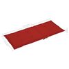 vidaXL Chaises de jardin lot de 2 et coussins rouge Bois teck massif