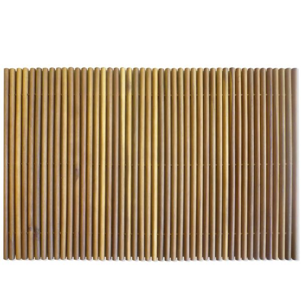 vidaXL Tapis de salle de bain Bois d'acacia 80 x 50 cm