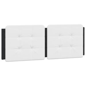 vidaXL Coussin de tête de lit Zadar noir et blanc 137 cm similicuir