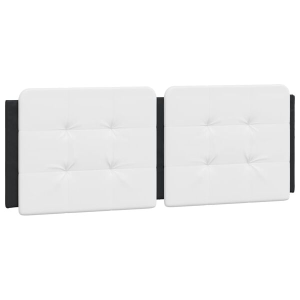 vidaXL Coussin de tête de lit Zadar noir et blanc 137 cm similicuir