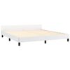 vidaXL Cadre de lit sans matelas blanc queen similicuir