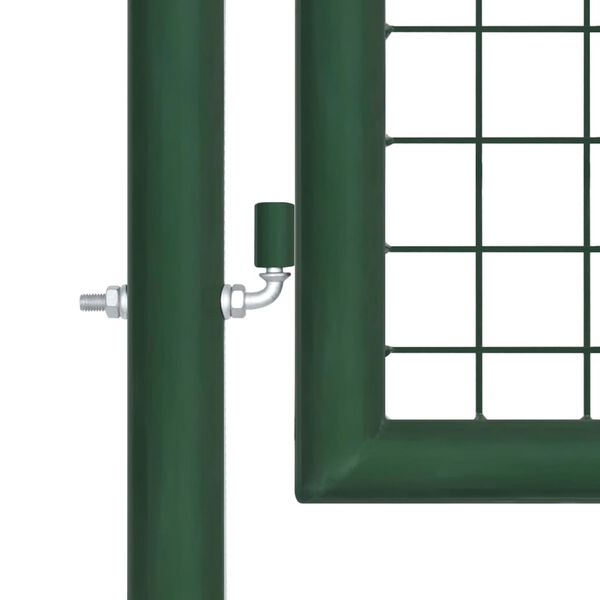 vidaXL Portail de jardin en acier grillag&eacute; 400 x 100 cm vert