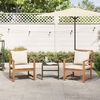 vidaXL Chaises de jardin 2 pcs Naturel 60 x 65 x 76.5 cm