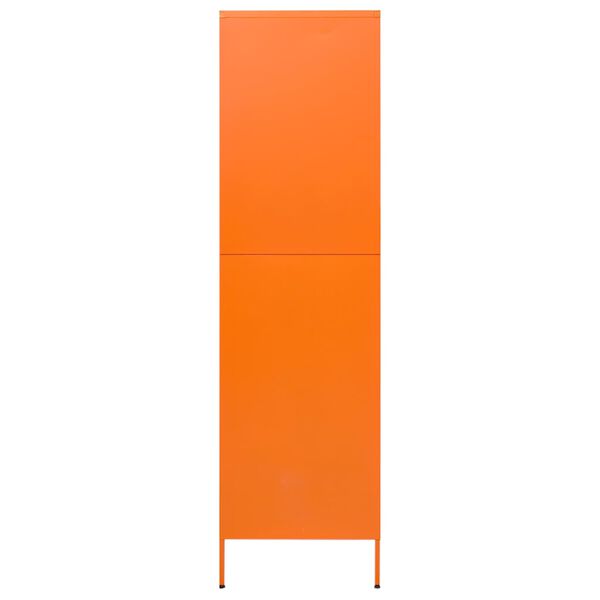 vidaXL Garde-robe Orange 90x50x180 cm Acier