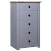 vidaXL Buffet Gris 46x40x89 cm Pin Gamme Panama