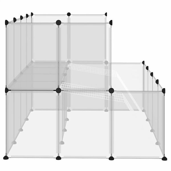 vidaXL Cage pour petits animaux Transparent 143x107x93 cm PP et Acier