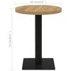 vidaXL Table de bistro Couleur ch&ecirc;ne 60 cm MDF et acier