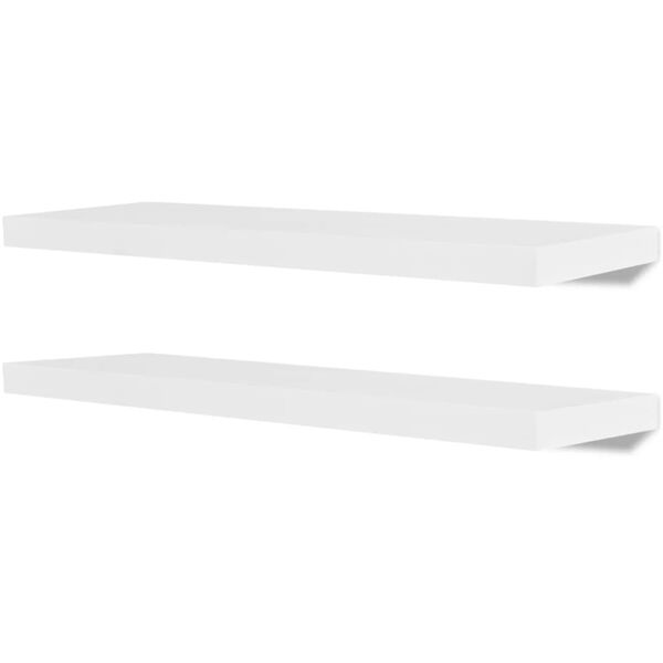 vidaXL &Eacute;tag&egrave;res murales 4 pcs Blanc 80 cm