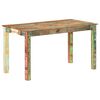 vidaXL Table de salle &agrave; manger Bois de r&eacute;cup&eacute;ration solide 140x70x76cm