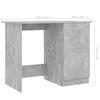 vidaXL Bureau Gris béton 100x50x76 cm Bois d’ingénierie
