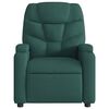 vidaXL Fauteuil inclinable de massage &eacute;lectrique vert fonc&eacute; tissu