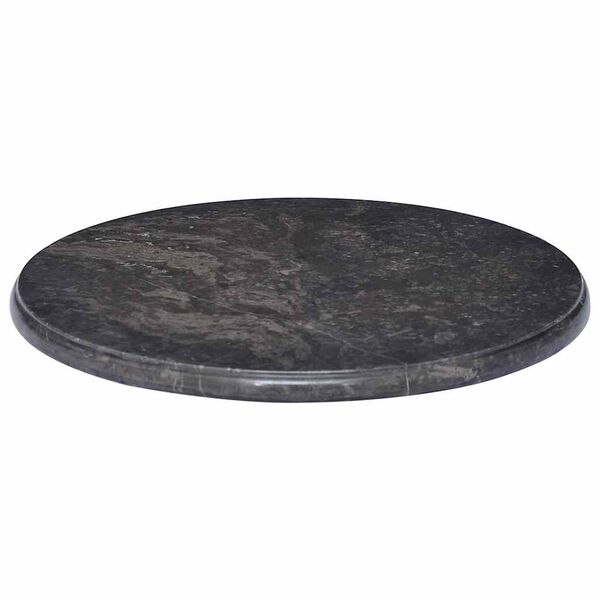 vidaXL Dessus de table Noir &Oslash;50x2,5 cm Marbre