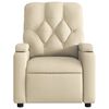 vidaXL Fauteuil inclinable de massage &eacute;lectrique cr&egrave;me tissu
