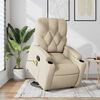 vidaXL Fauteuil inclinable de massage crème tissu