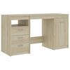 vidaXL Bureau Ch&ecirc;ne sonoma 140x50x76 cm Bois d&rsquo;ing&eacute;nierie