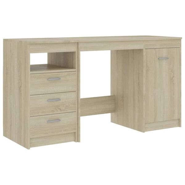 vidaXL Bureau Ch&ecirc;ne sonoma 140x50x76 cm Bois d&rsquo;ing&eacute;nierie