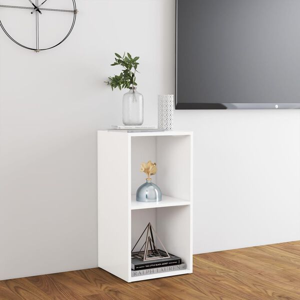 vidaXL Meuble TV blanc 72x35x36,5 cm bois d&rsquo;ing&eacute;nierie