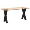 vidaXL Pieds de table &agrave; manger en forme de X, 2 pi&egrave;ces, noir, 60 x (72-73) cm, acier