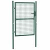 vidaXL Portail de cl&ocirc;ture en acier 100x125 cm vert