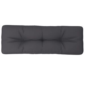 vidaXL Coussin de palette anthracite 120x40x12 cm tissu