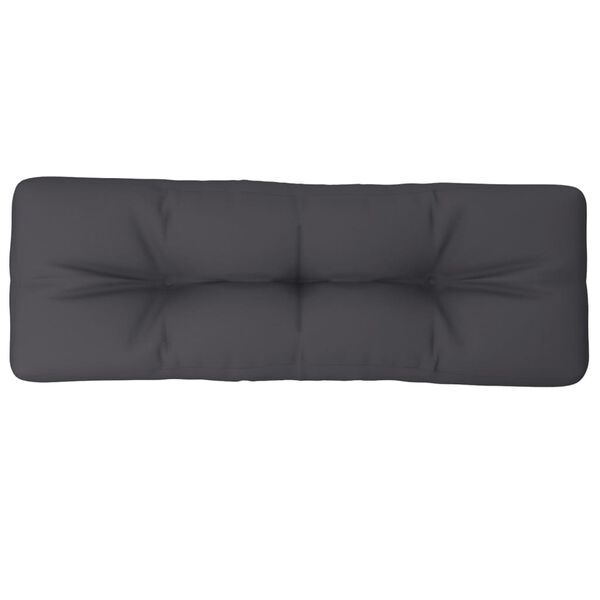vidaXL Coussin de palette anthracite 120x40x12 cm tissu