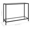 vidaXL Table console Transparent 100x35x75 cm Verre trempé