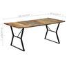 vidaXL Table de salle &agrave; manger 180x90x76cm Bois de r&eacute;cup&eacute;ration solide