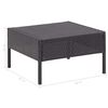 vidaXL Salon de jardin 8 pcs avec coussins r&eacute;sine tress&eacute;e noir