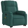 vidaXL Fauteuil inclinable de massage vert fonc&eacute; tissu