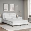 vidaXL Cadre de lit sans matelas Hvar blanc 137x190 cm similicuir