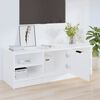 vidaXL Meuble TV Blanc 102x35,5x36,5 cm Bois d'ing&eacute;nierie