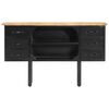 vidaXL Buffet 110x30x65 cm Bois de manguier massif brut et acier