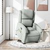 vidaXL Fauteuil inclinable de massage gris clair velours