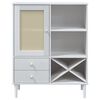 vidaXL Buffet SENJA aspect rotin blanc 90x40x112cm bois massif de pin